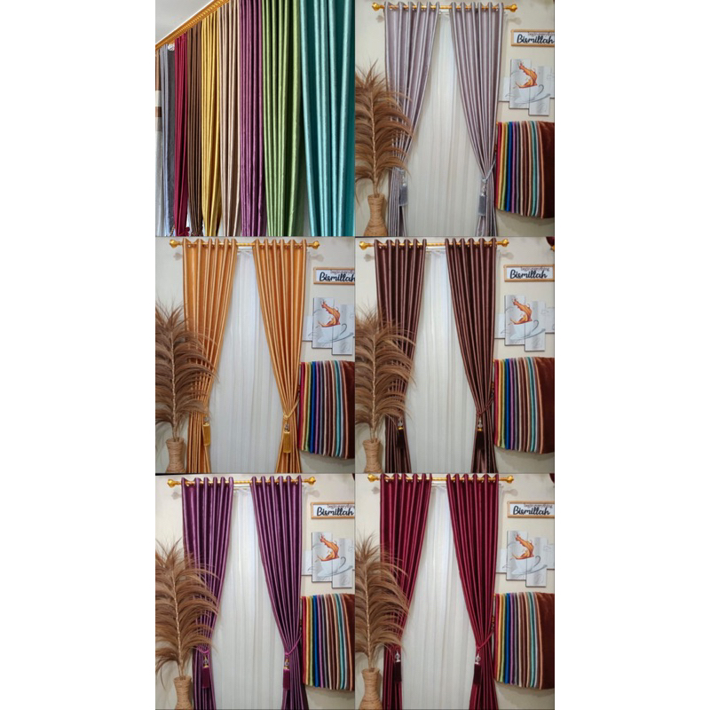 Hordeng Polos Blackout tebal premium 250cm