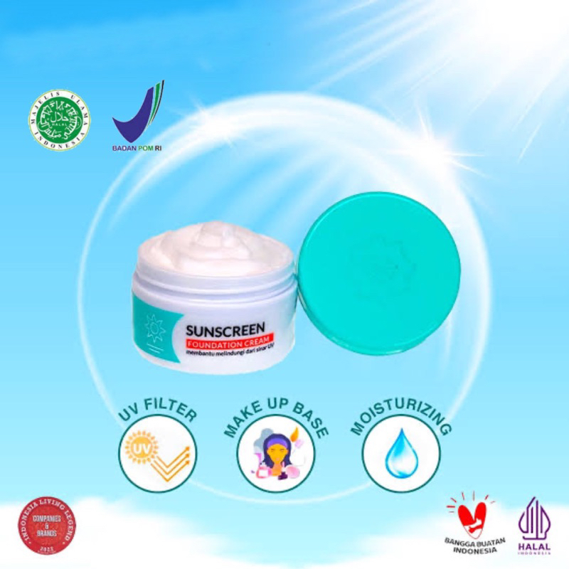 READY Sunscreen Foundation UV Filter - Cream Sunscreen Original BPOM