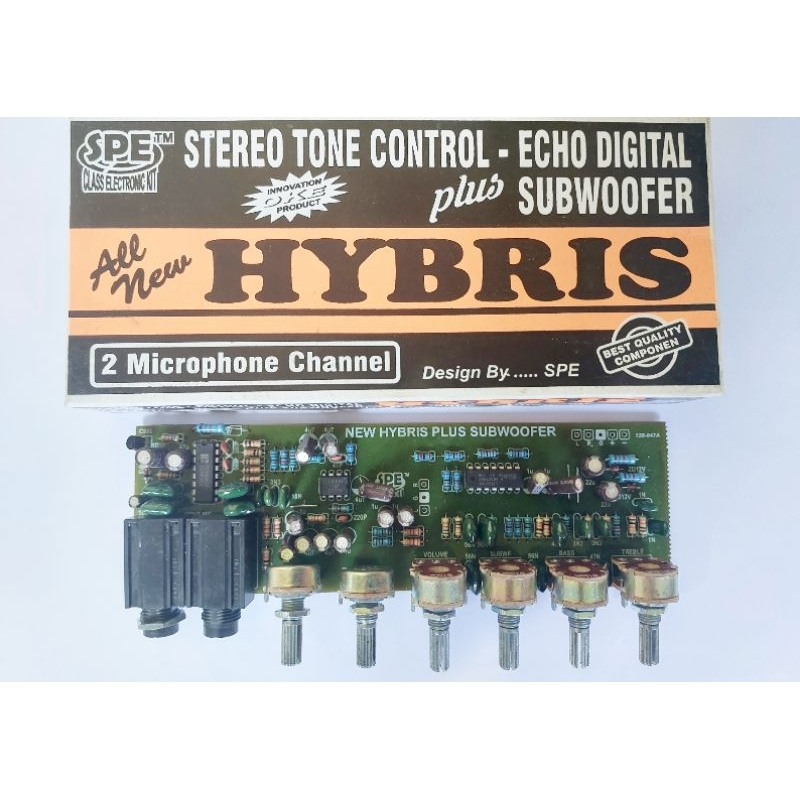 Kit Tone Control Stereo + Subwoofer Mic Echo New Hybris
