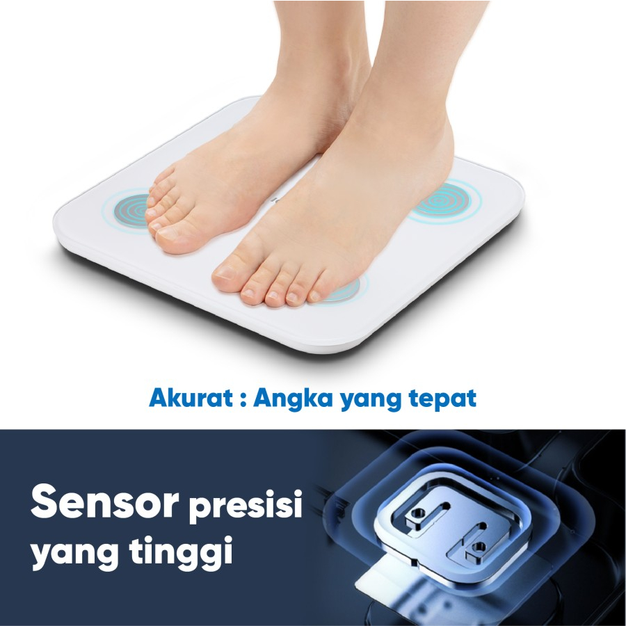 Bomidi S1 Timbangan Badan Digital Smart Weight Scale Body Fat Monitor Alat Ukur Kadar Lemak Kesehatan 13 Jenis Pengukuran