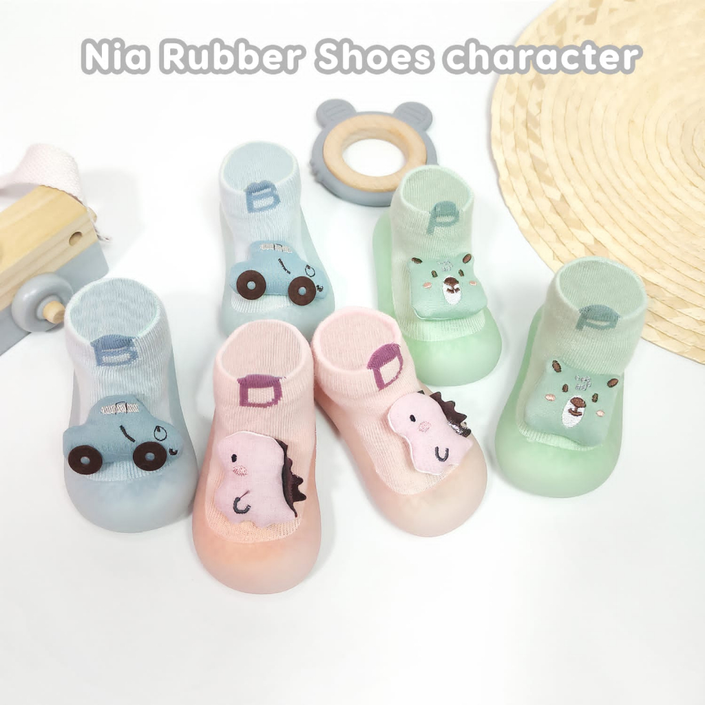 NIA BABY RUBBER SHOES CHARACTER - SEPATU PREWALKER BAYI  KARAKTER