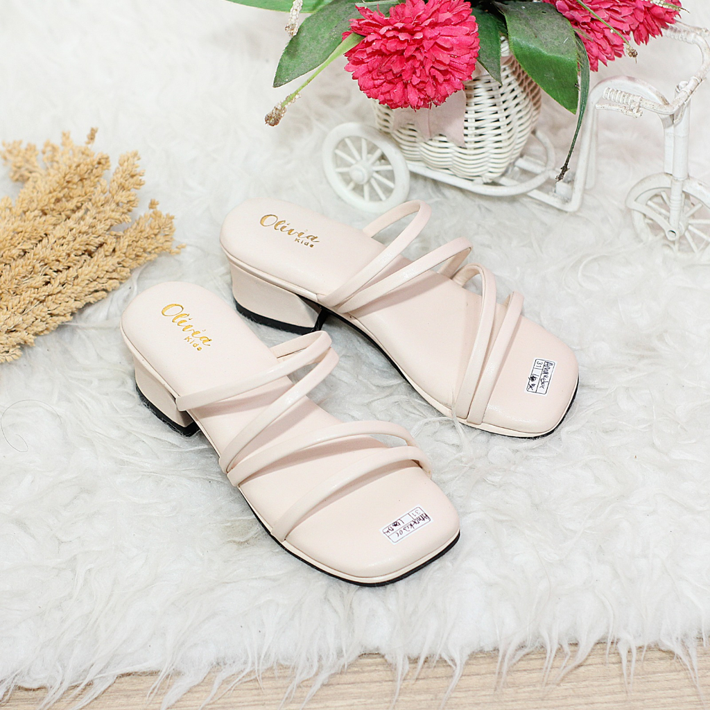 Sandal heels anak perempuan hak tahu uk 31/35 - AMOR KIDS 01