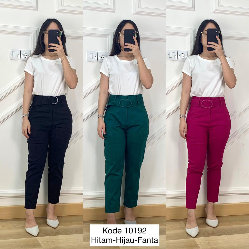 10192 CELANA COZY BANGKOK COZY PANTS 9012 PANJANG FREE BELT SIZE S-XL PREMIUM CASUAL CELANA POLOS CA