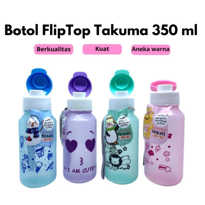 Botol Minum Takuma Flip Top 350 Ml Souvenir Ulang Tahun Anak Souvenir Ultah Anak Murah