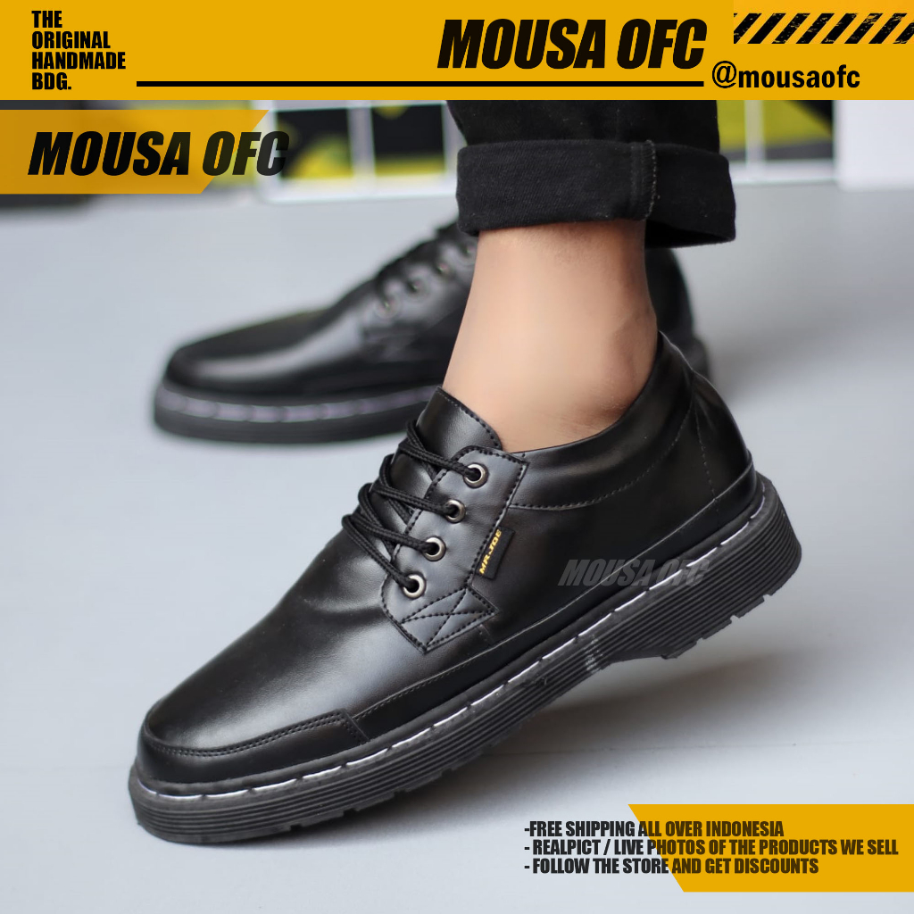 Sepatu Low Boots Docmart Pantofel Formal Hitam Pria