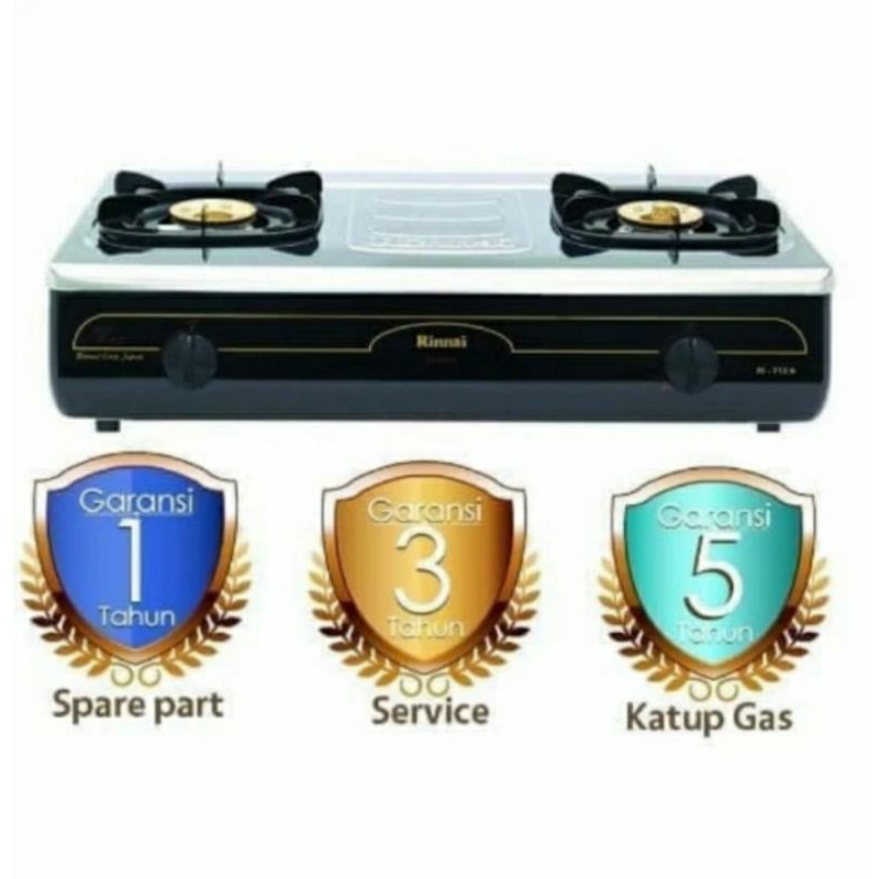 Kompor Gas Rinnai RI-712 A Rinnai Kompor Gas Turbo 2 Tungku RI 712 A