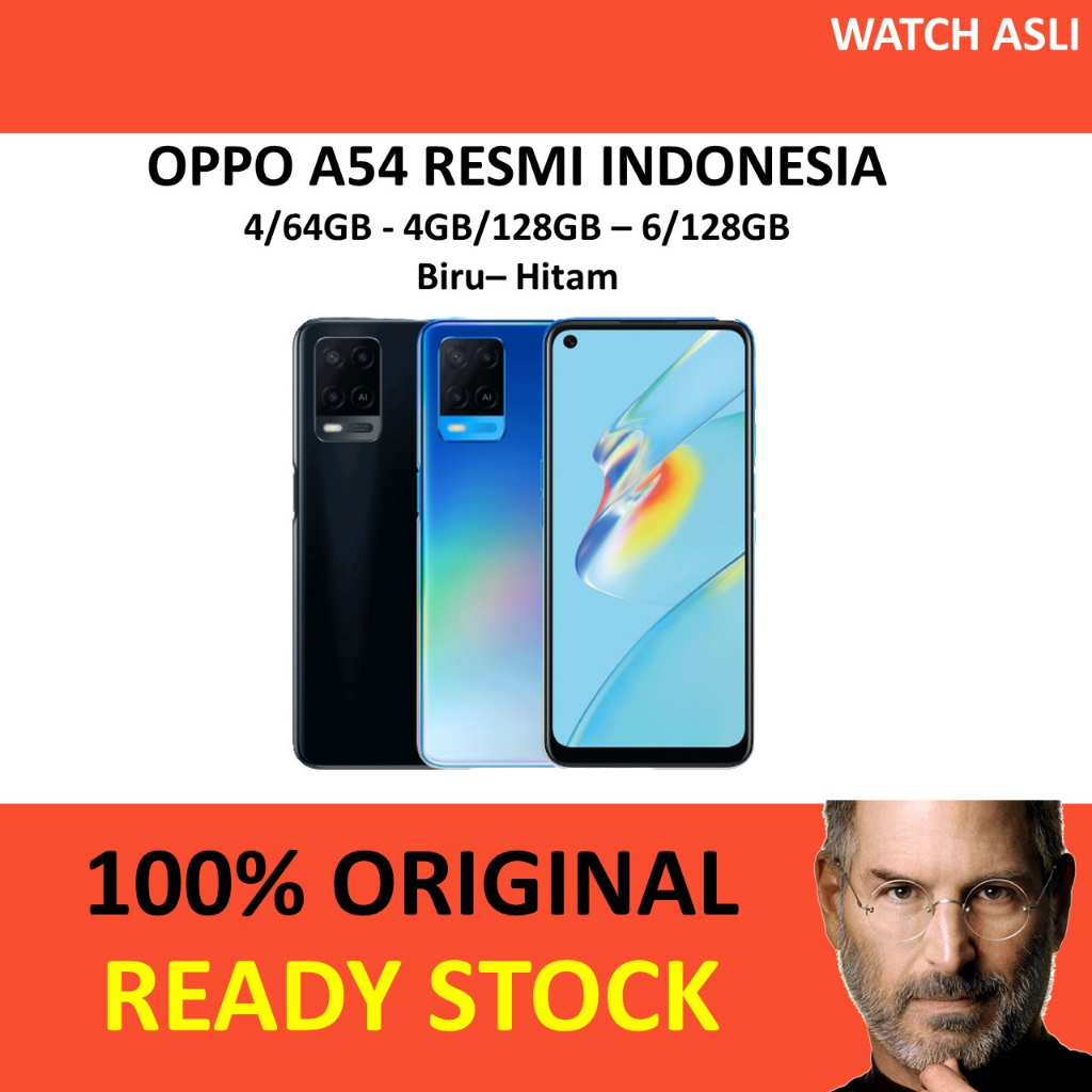 OPPO A54 RAM 6/128 4/64 GB 6GB 128GB /4GB 64GB GARANSI RESMI INDONESIA