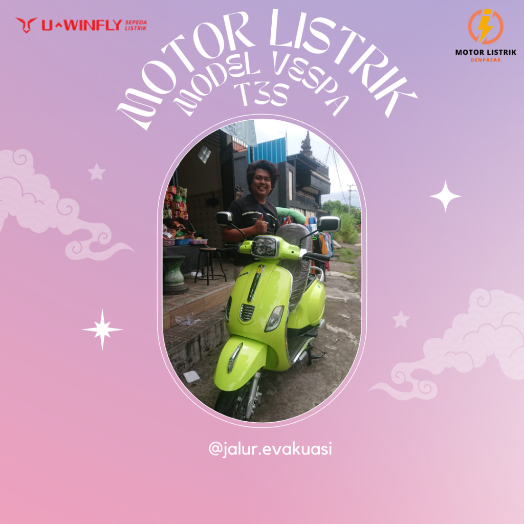 Motor Listrik Model Vespa Uwinfly (T3s)