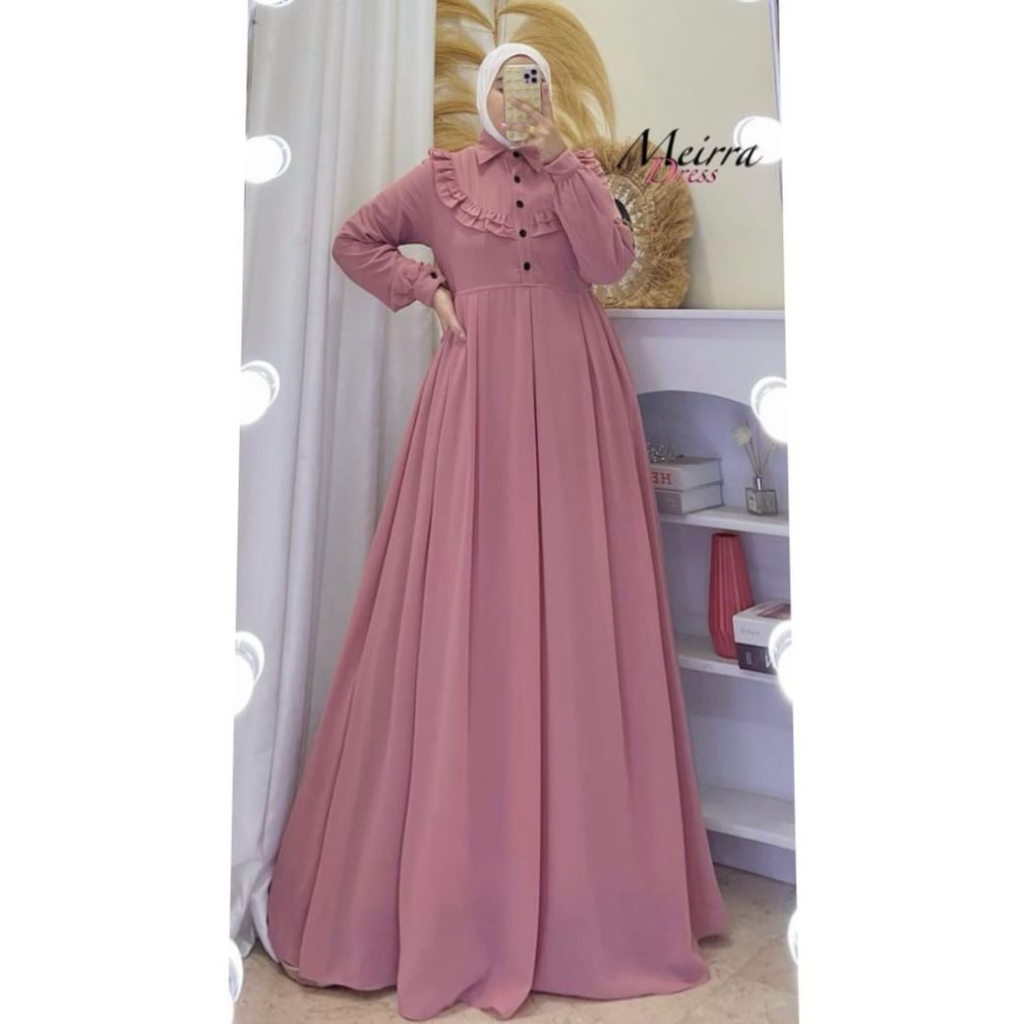 Meira MAXY Gamis Crinkle Airflow POLOS LD 110