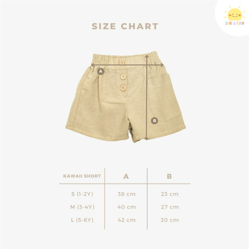 Kawaii Shorts 1-6 Tahun Skort &amp; Short Linen / Rok Celana Pita &amp; Celana Pendek Anak Perempuan CBKS SNB