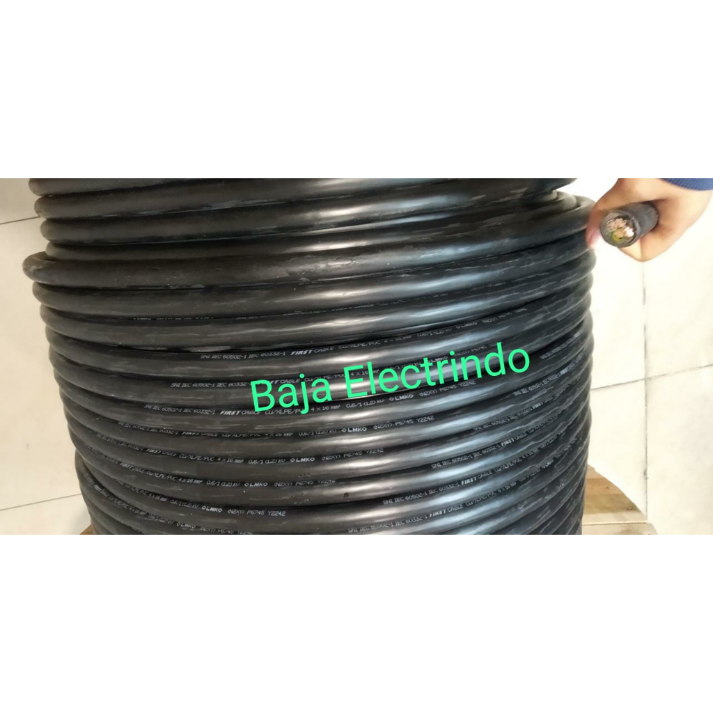 Kabel N2XY 4x16 mm2 meteran (Cu/XLPE/PVC) FIRST CABLE N2XY 4 x 16mm2 FIRST per meter