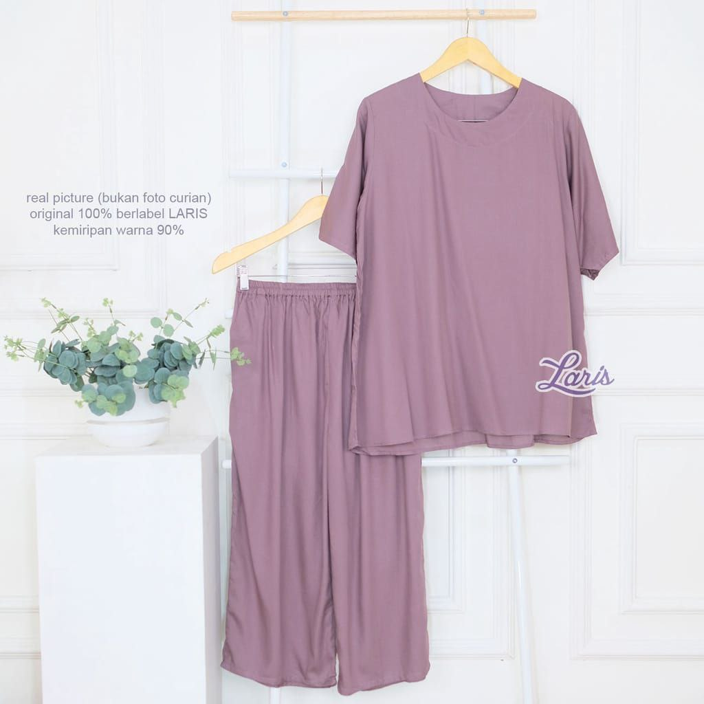 LD 140 One Set Rayon SUPER JUMBO Setelan Rayon Premium Baju Harian Wanita | Momo Oriani