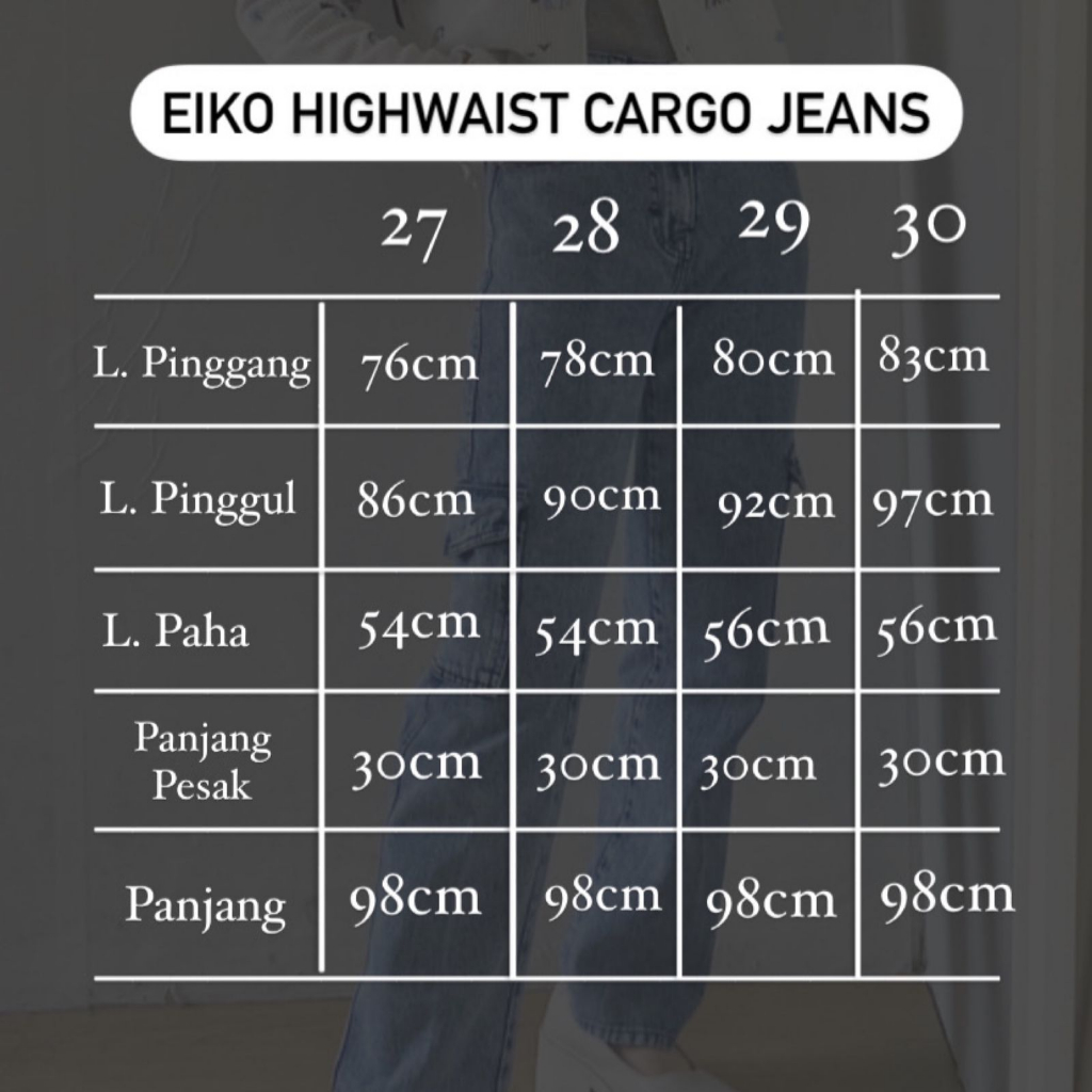 CANDIEZ EIKO Highwaist Cargo Jeans