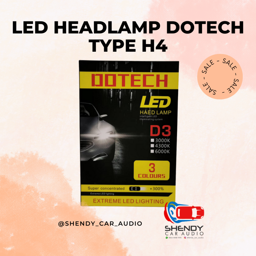 Lampu LED Mobil/ Lampuled mobil Dotech H4 3Warna