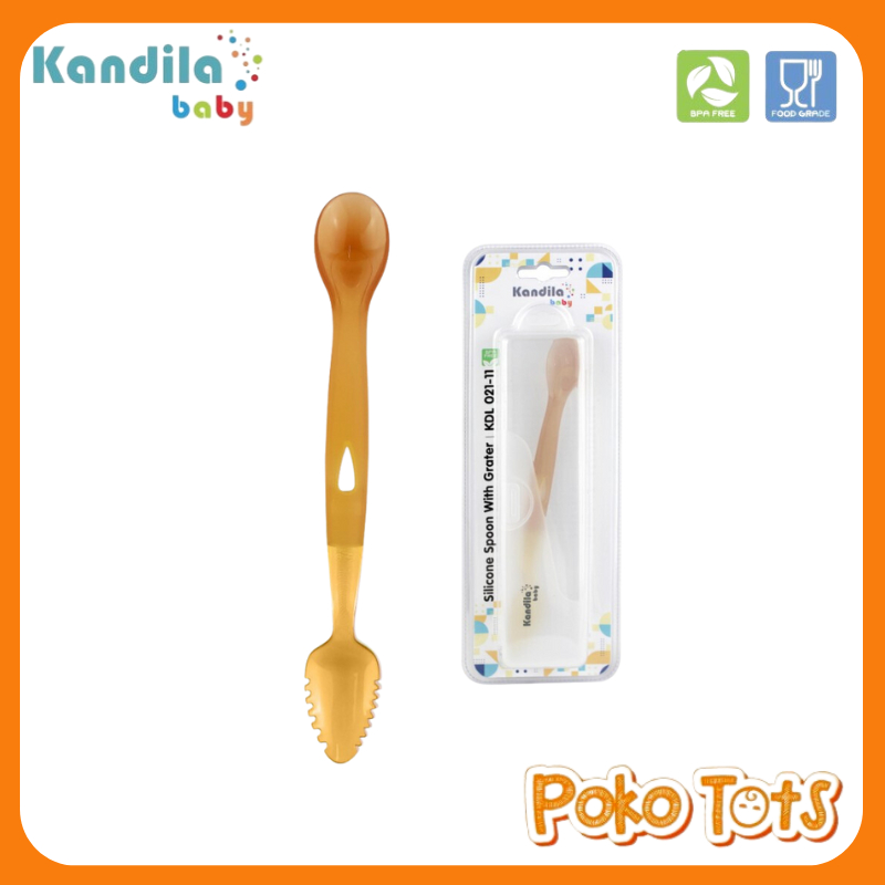 Kandila Baby Silicone Spoon With Grater KDL021-11 Sendok Makan Bayi