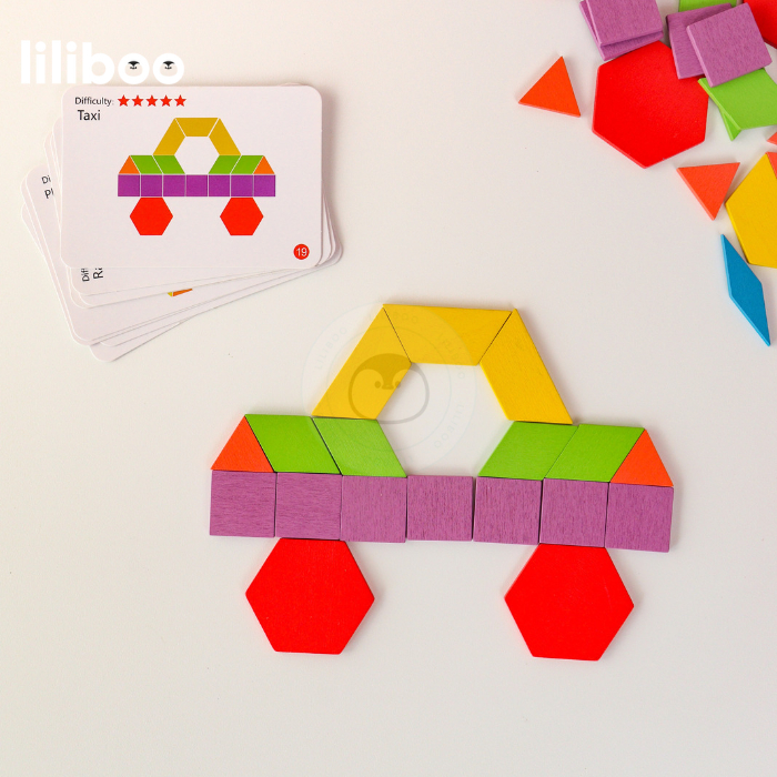 Mainan Edukasi Anak Montessori Kayu Liliboo Ishi Geometric Puzzle Hard/Advanced  Fitur * Melatih cognitive dan creative thinking untuk menyusun puzzle sesuai dengan pola yang diberikan * Meningkatkan koordinasi mata dan tangan * Mengenali aneka pola dan b