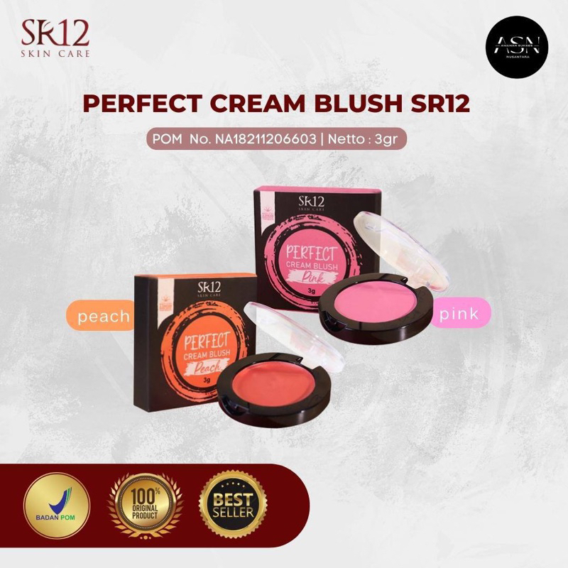 CREAM BLUSH SR12 DEBS BJM / BLUSH ON CREAM / PEMERAH PIPI / NATURAL FINISH