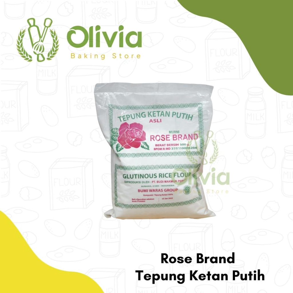 

Tepung Ketan/Glutinous Rice Flour Rose Brand (Kemasan Ekonomis) 500gr