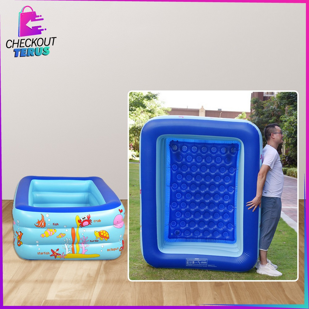 CT M327 Mainan Anak Kolam Renang Karet Ocean Dasar Gelembung Swimming Pool Kolam Renang Keluarga Kolam Mandi Bayi Baby Bathtub