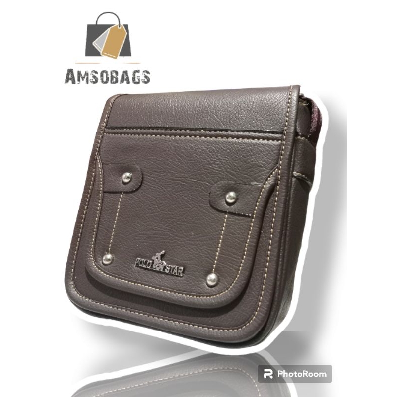 TAS SLEMPANG KOTAK 8 INCHI PRIA LOGO PRODUK BARU