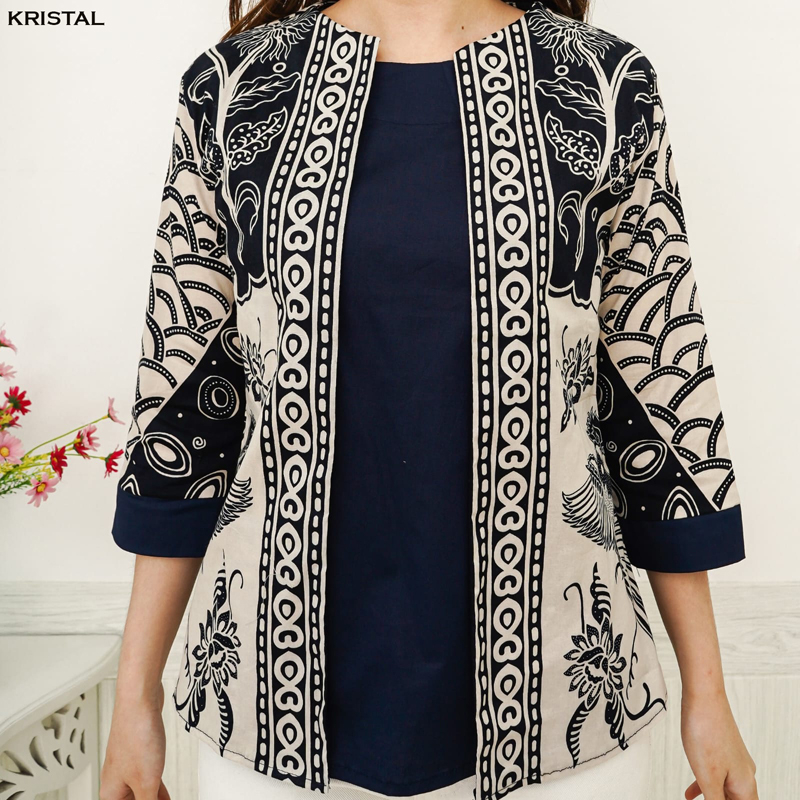 KRISTAL TOP - Atasan Batik Wanita Lengan Panjang