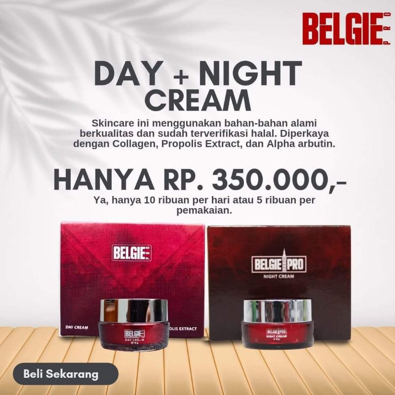 belgie pro skincare bpom belgie pro day cream & night cream