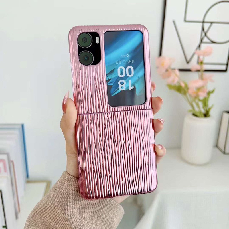 Morikacase Leather Phone Case Untuk OPPO Find N2 Flip 5G Pure Color Shockproof Cover FULL COVER