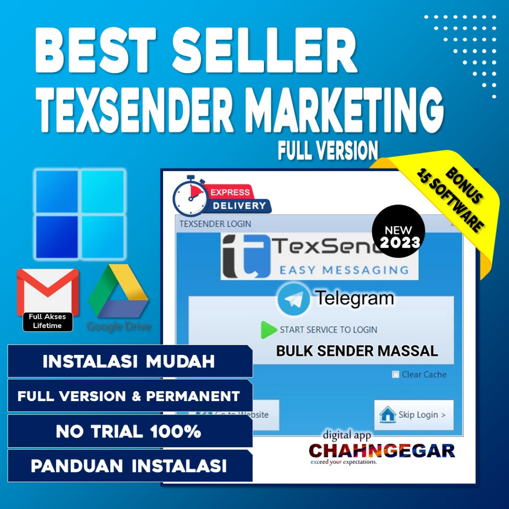 TexSender Pro 2023 Full Version Software Telegram Bulk Sender Massal Marketing Toolkit