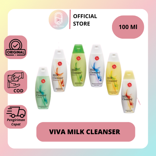 QEILA - VIVA MILK CLEANSER 100ML &amp; 200ML SERIES | SUSU PEMBERSIH BY VIVA COSMETICS