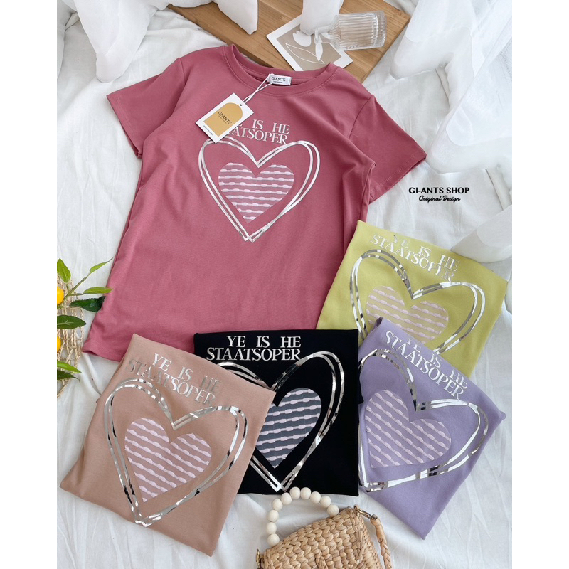 ATASAN GIANTS BASIC MOTIF LOVE KAOS IMPORT BANGKOK (BJGB525)