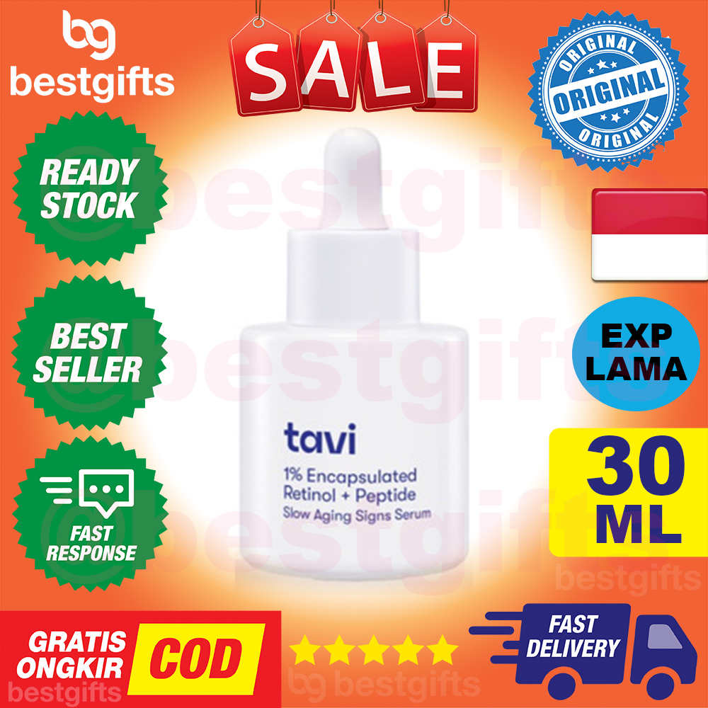 TAVI 1% ENCAPSULATED RETINOL + PEPTIDE SLOW AGING SIGNS SERUM MENCEGAH PENUAAN 30 ML