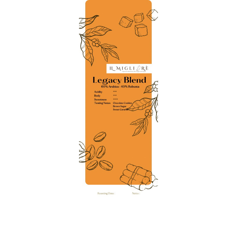 

[BIJI_KOPI]Legacy Blend 60 Arabica : 40 Robusta