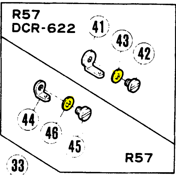 Washer Thread Guide 202875 Original Taiwan Mesin Jahit Obras Neci R57