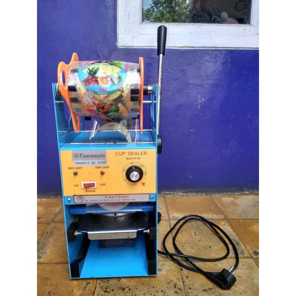Mesin tutup gelas plastik cup Sealer yamamoto