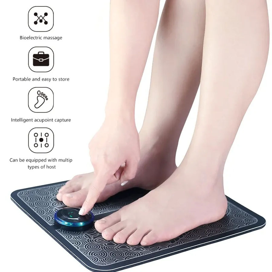 Alat Pijat Refleksi Kaki Elektrik Foot 8 Mode USB - Electric EMS Foot Massager Pijat Kaki Elektrik Akupuntur Kaki Elektrik