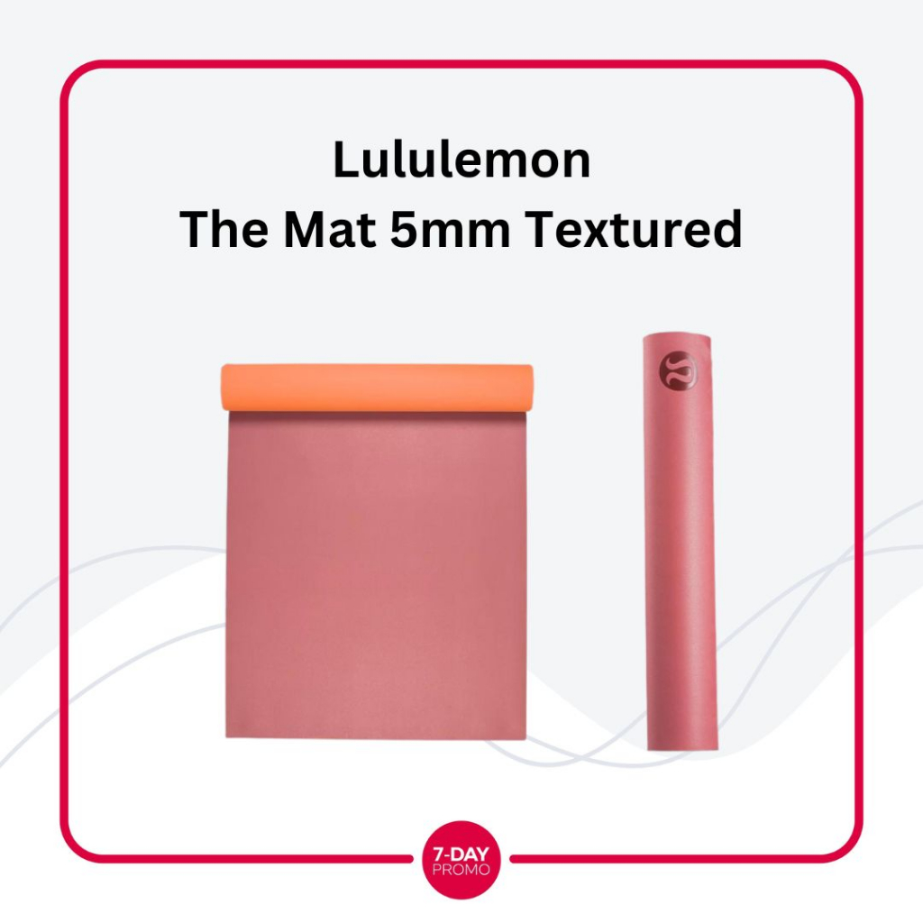 Lululemon The Mat 5mm Textured Yoga Mat Brier Rose Orange Frappe