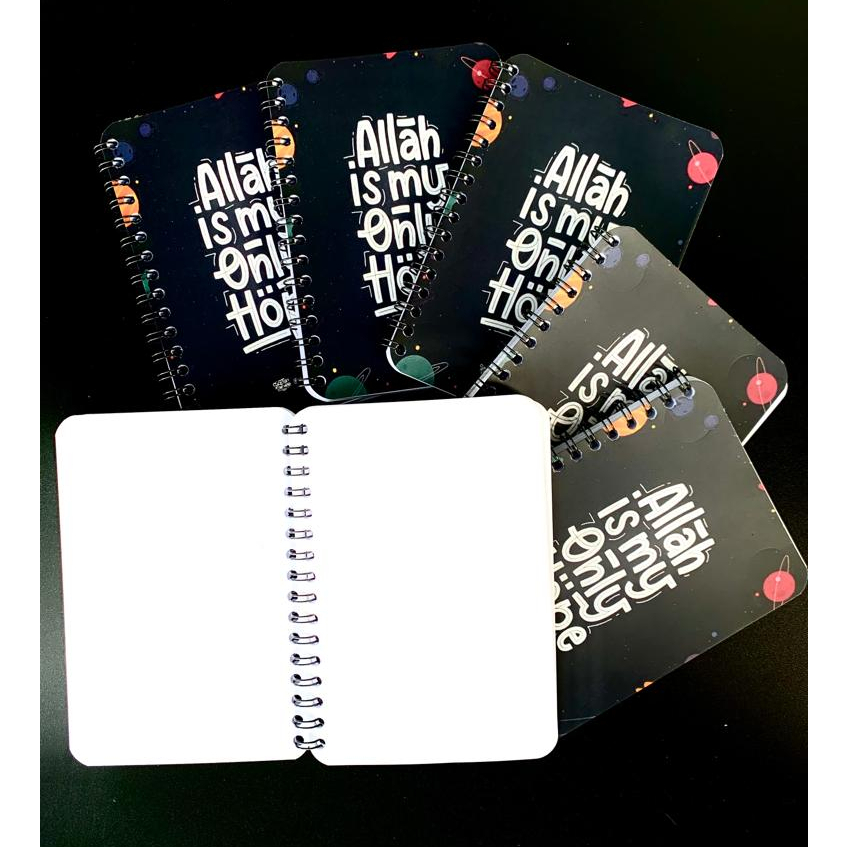 

Spiral Notebook/Pocket Note Round Courner A5 dan A6 kata kata islami