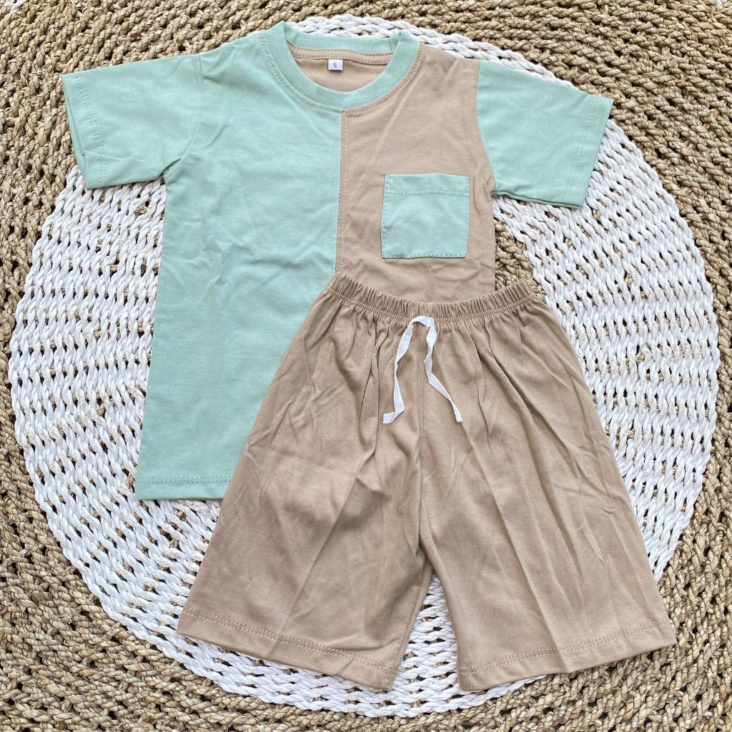 setelan kaos oblong bayi 3-12 bulan baju setelan bayi set baju celana DNW BABY