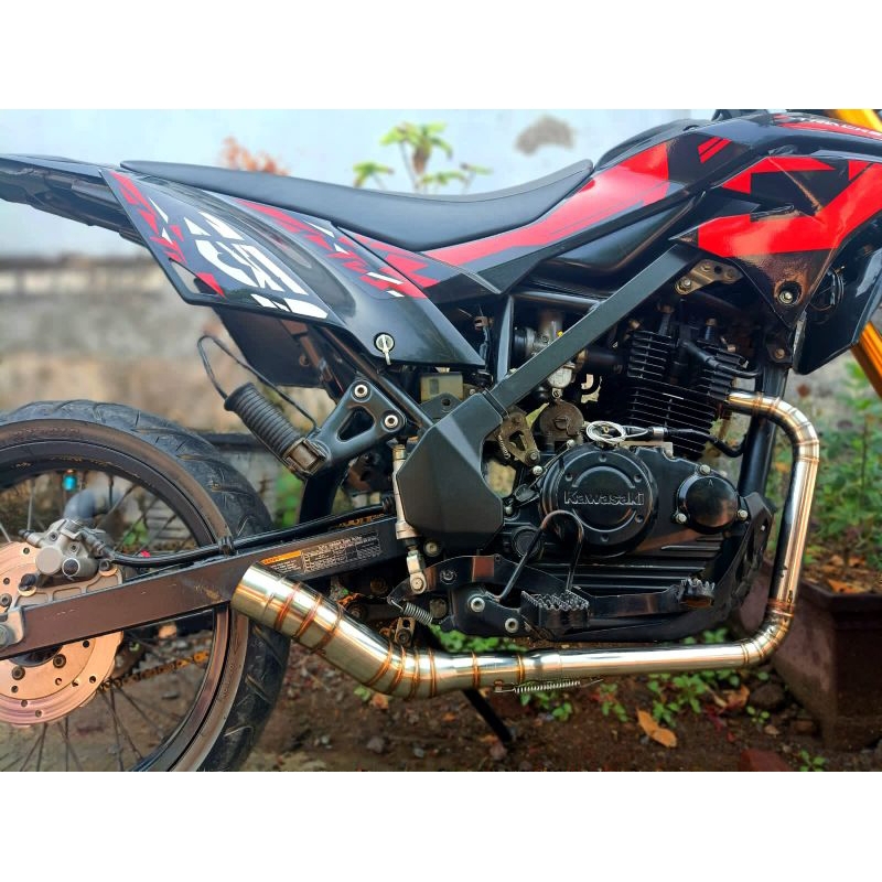 leher knalpot CRF KLX D-TRACKER kolong bawah