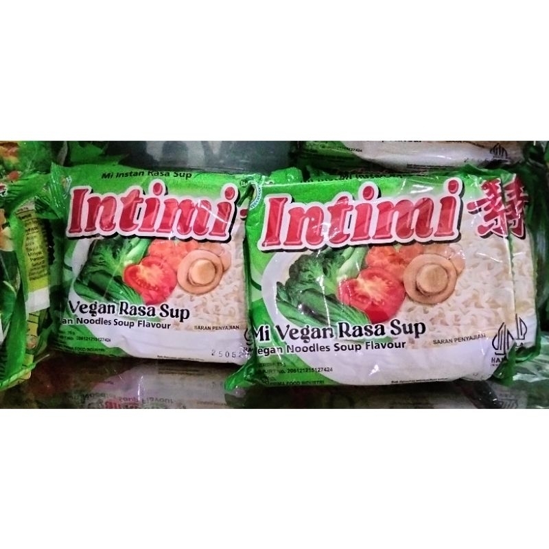 

Intimi Vegan (1 Pack isi 5) Mie instan Vegetarian / Mi Vegan Rasa Sup