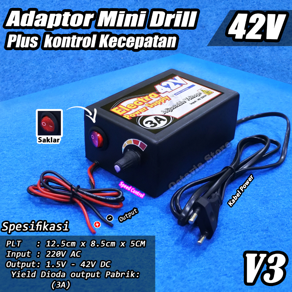 ADAPTOR 42V plus kontrol kecepatan