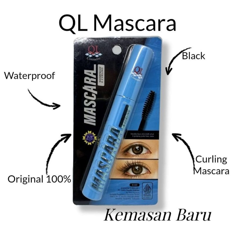 QL MASCARA WATERPROOF  AND CURLING / MASKARA ANTI AIR  QL KUALITAS TERBAIK