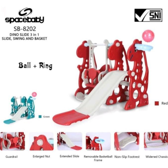 Perosotan Mainan Anak Prosotan Slide Ayunan Spacebaby SB-8202