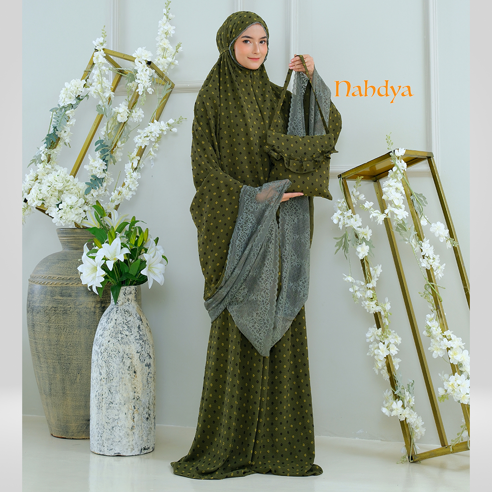 Mukena Dewasa Crinkle TwoTone 2in1 Jumbo. Bahan Crinkle Premium