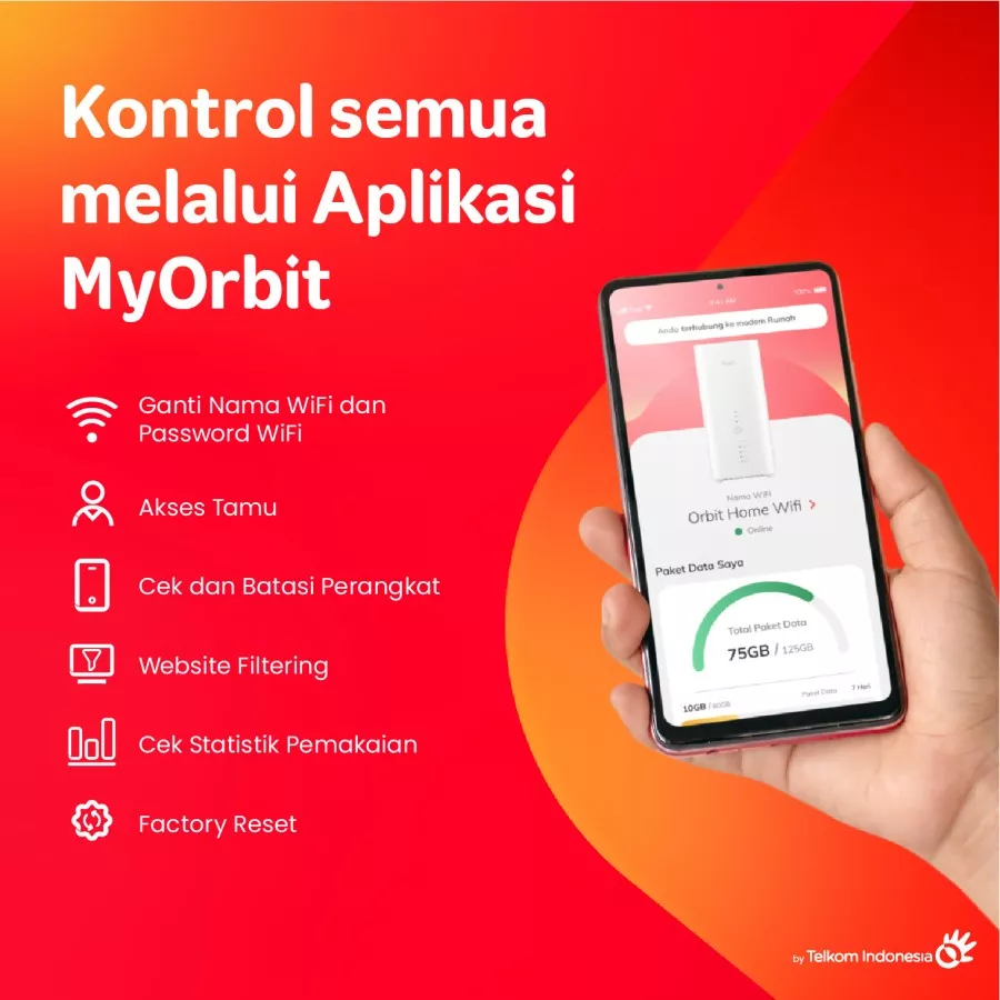 [PROMO] Telkomsel Orbit Max H1 4G LTE High speed Free 150GB Router B268 Huawei