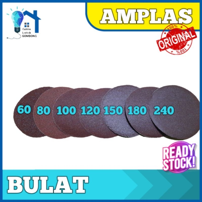 Amplas Bulat Besi Kayu Gerinda - Mata Amplas Gerinda Bulat