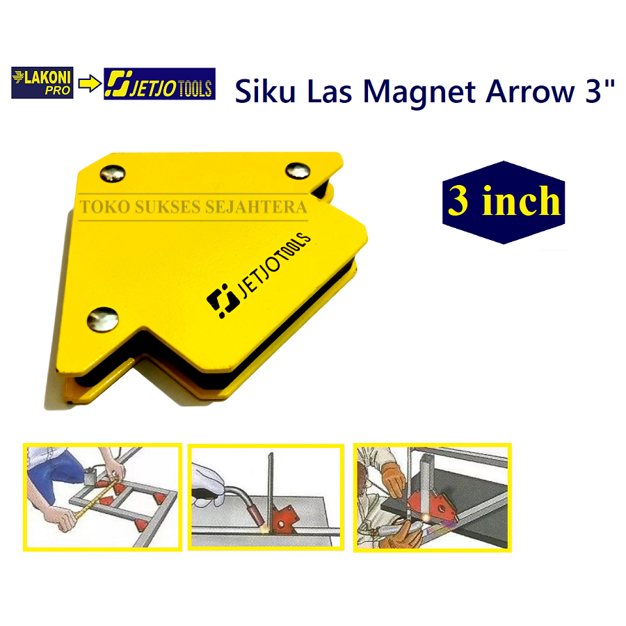 JETJO TOOLS Siku Las Magnet 3 Inch Arrow Magnetic Welding Holder 3&quot; 3 Inch Siku Las Magnet 25 LBS 3 Inch 3&quot; Sikulas LAKONI Pro