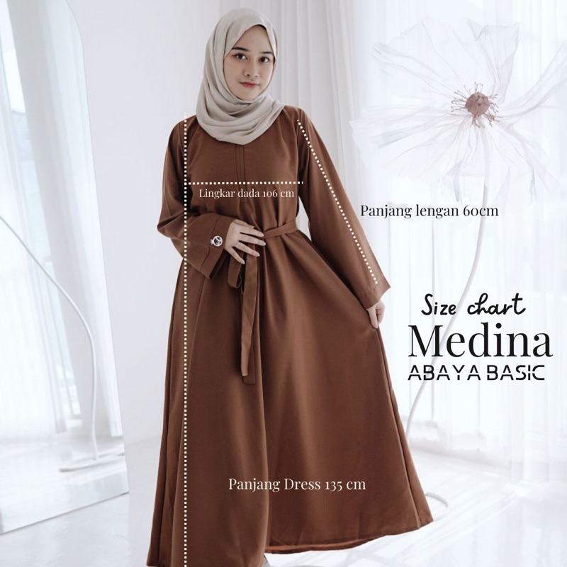 Medina basic abaya Khansa Mariska x idellstore • Abaya gamis basic dubai minimalist premium