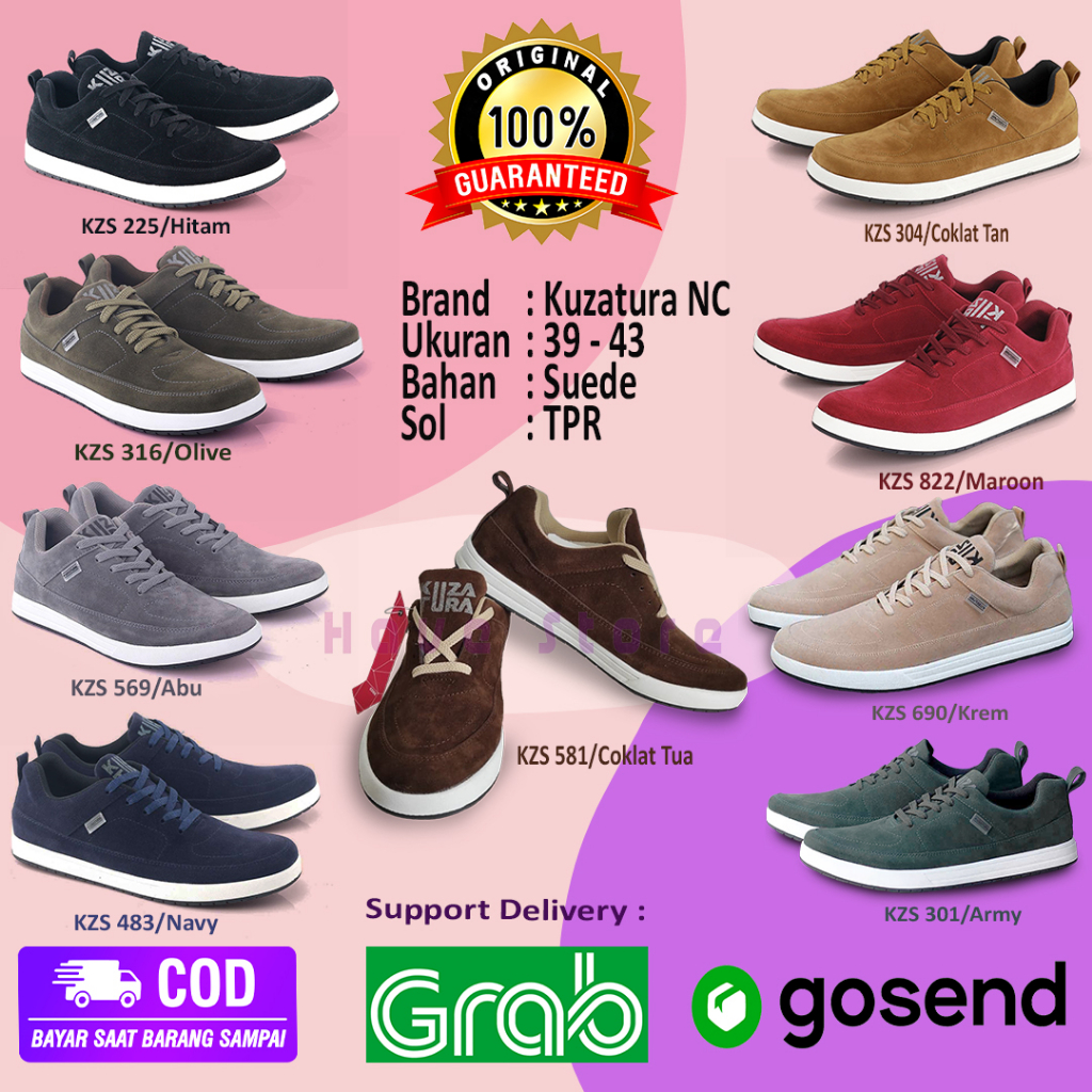 Sepatu Spatu Sneakers Sneaker Seneakers Senekers Tali Pria Wanita Terbaru Kuzatura Original Santai S