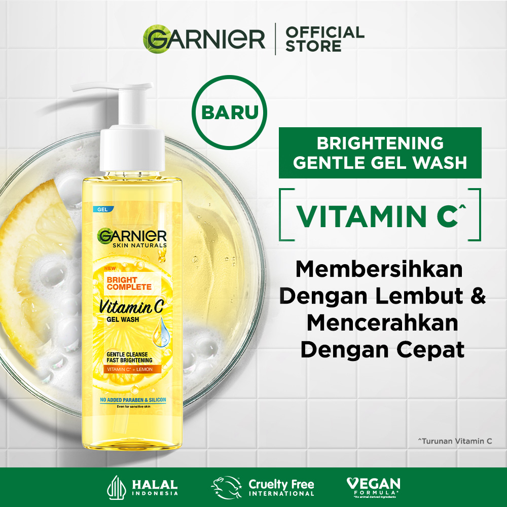 Garnier Bright Complete Vitamin C Gel Wash 120ml